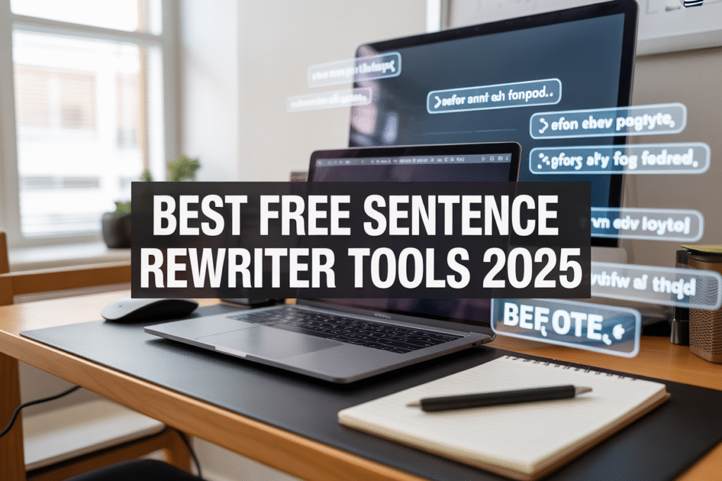 Best Free Sentence Rewriter Tools Online in 2025